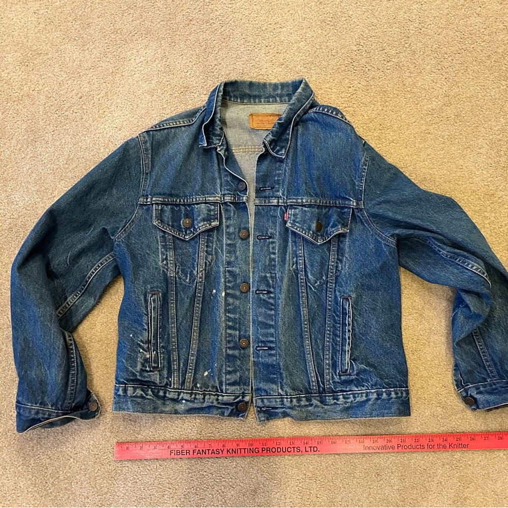 Levis Vintage Classic Blue Denim Jean Jacket 1980s Size 46r